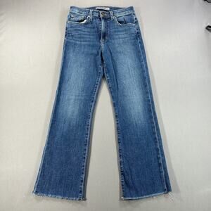 Joes Womens High-Rise 26" Cropped Fringed Bootcut Jeans Blue Size 25